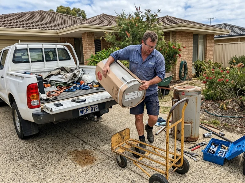 Replacement unit carried from the work ute for a same-day changeover